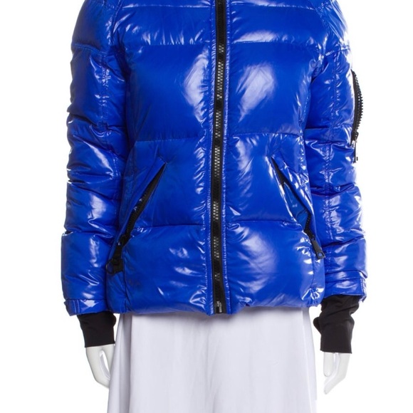 SAM. Shiny Royal Blue Puffer Jacket - Picture 1 of 4